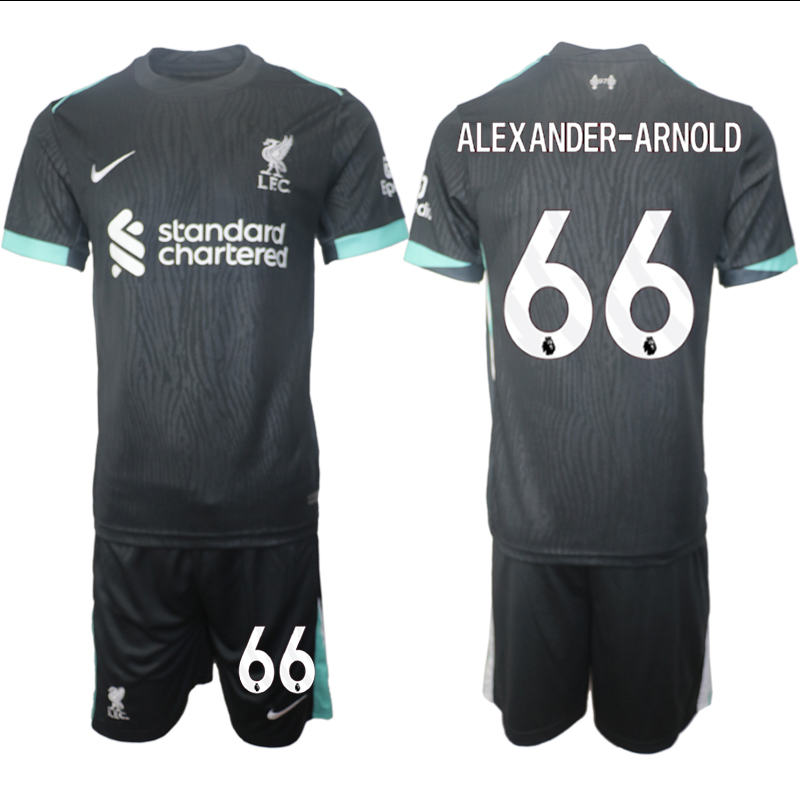 Men 2024-2025 Club Liverpool away Black #66 Soccer Jersey->liverpool jersey->Soccer Club Jersey